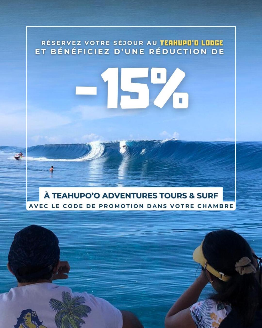 Teahupo'O Lodge, Fare Raepu'U, L'Aventure Du Bout De L'Ile En Famille Ou Entre Amis Teahupoo Εξωτερικό φωτογραφία