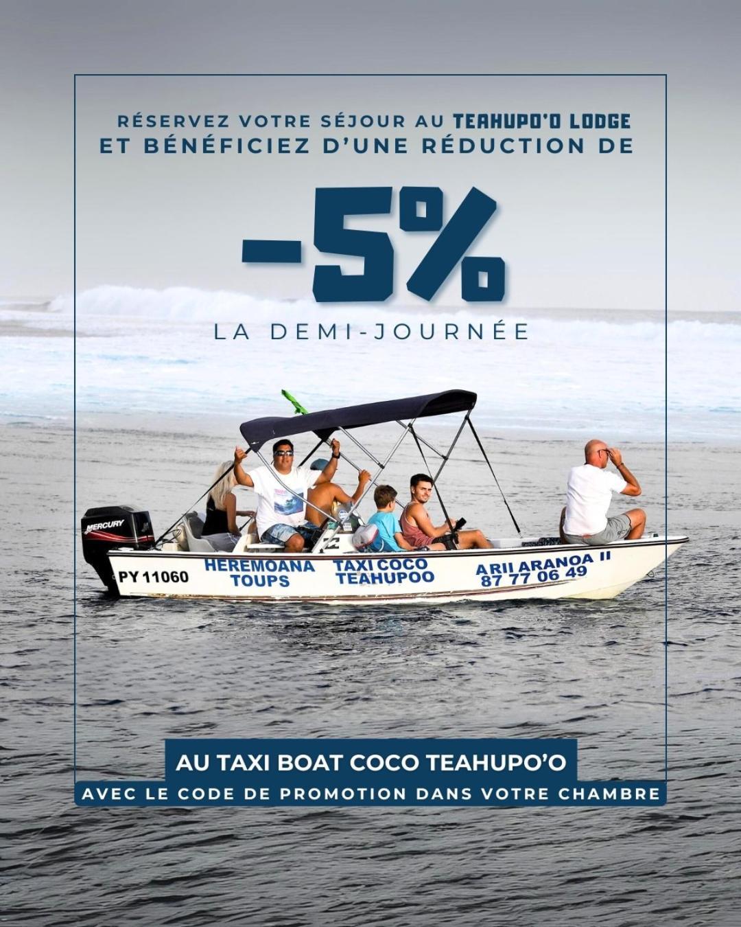 Teahupo'O Lodge, Fare Raepu'U, L'Aventure Du Bout De L'Ile En Famille Ou Entre Amis Teahupoo Εξωτερικό φωτογραφία